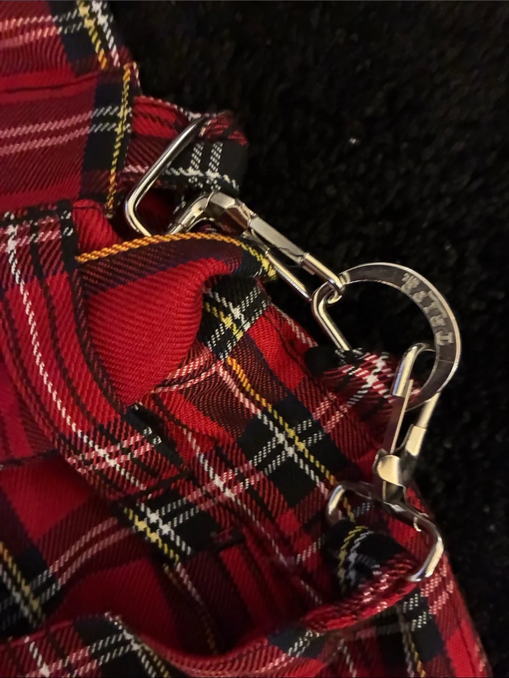 Tripp NYC Mens Red Plaid Kilt Style Punk Bondage Pants Size 30 Kilt Removable